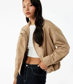 DAMES Koton Lange Bomberjas Kraagdetails