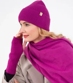 Best Lange gebreide dameswanten Redcurrant DAMES Handschoenen