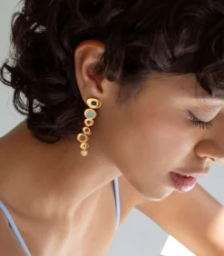 Online Lange gouden oorbellen Favorita Colors DAMES Oorbellen