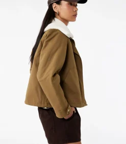 DAMES Koton Lange Jas Met Zakdetail Peluskraag