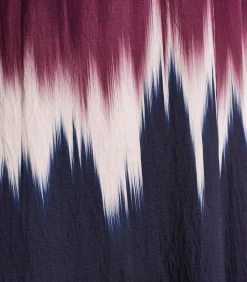 Online Lange jurk blauw en pruim tie & dye print DAMES Jurken