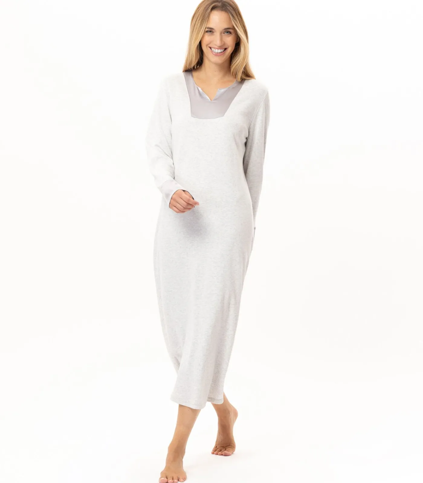 Discount Lange katoenen nachthemd ANDY 111 DAMES Nachtmode