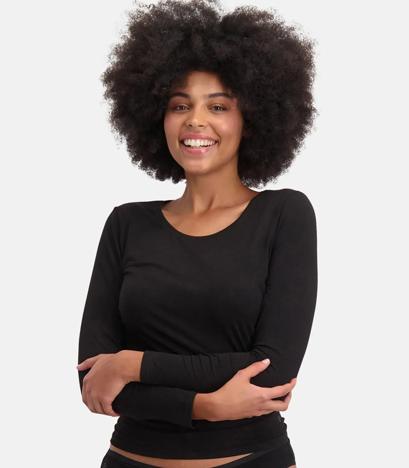 DAMES Bamboo basics Lange mouw LARA Verpakking van 4