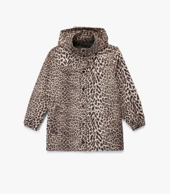 DAMES Koton Lange Regenjas Luipaardprint Met Capuchon
