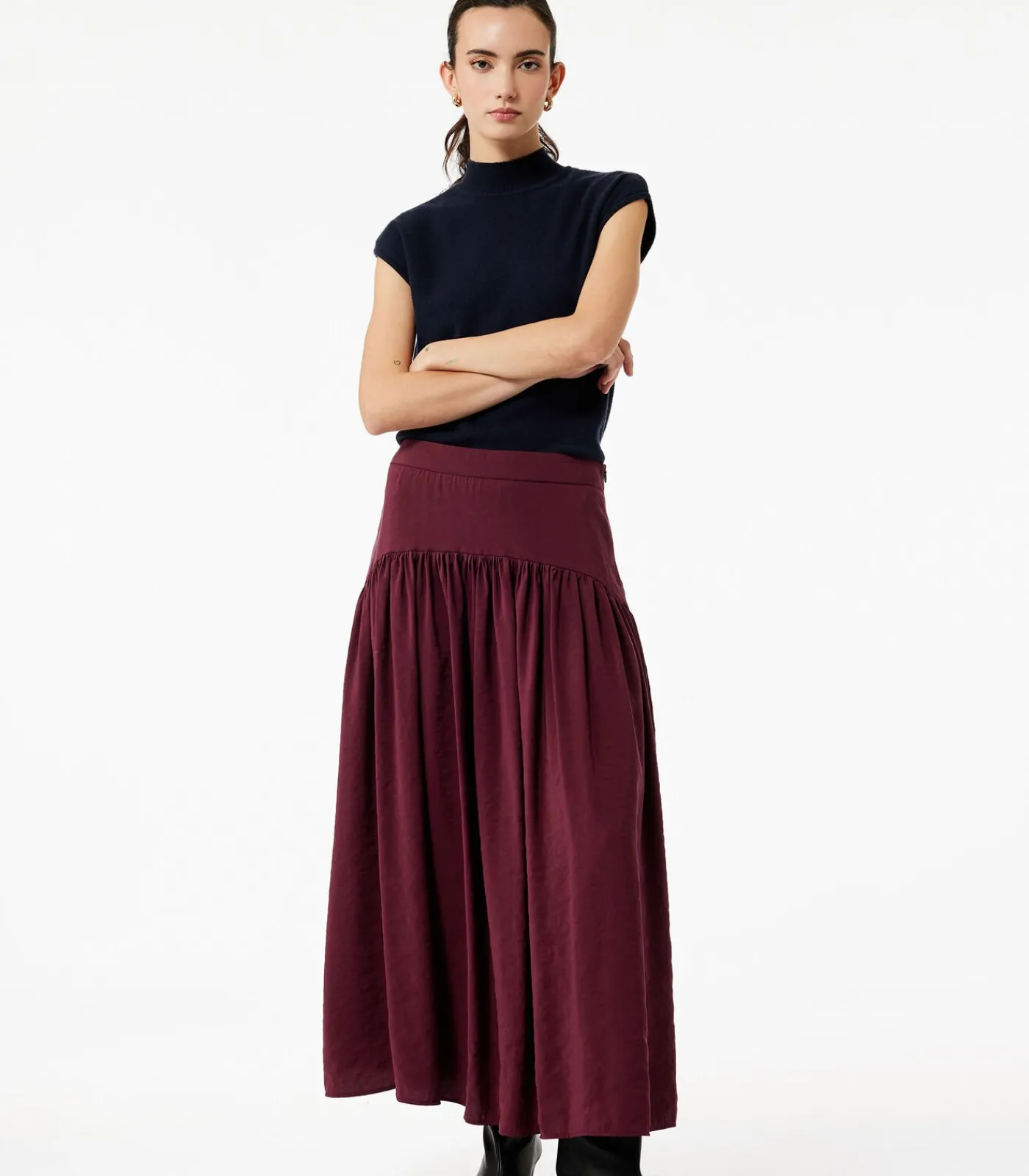 DAMES Koton Lange Rok Kloof Modal Plooiend