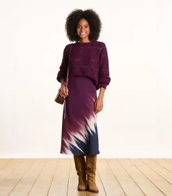 Discount Lange rok met tie & dye print DAMES Rokken