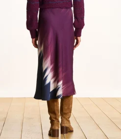 Discount Lange rok met tie & dye print DAMES Rokken