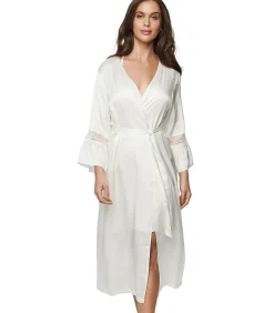 DAMES SELMARK Lange satijnen negligé AGATHA WEDDING