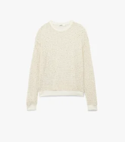 New Lange Trui Ronde Hals Met Bontrand DAMES Overhemden & Blouses