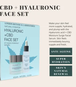 London Botanical laboratories LBL- CBD + hyaluronzuur gezichtsset (serum + vochtinbrengende crème)