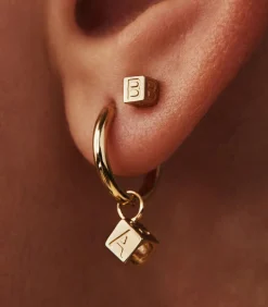 DAMES Isabel Bernard Le Carré Oorbellen goudkleurig IB360084-N