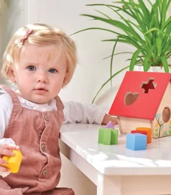 New houten vormenstoof vogelhuisje educatief speelgoed Kinderen Speelgoed