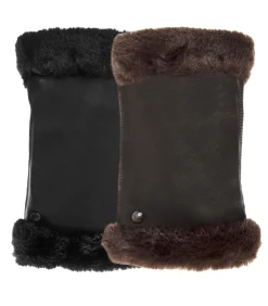 Lederen dameswanten Zwart DAMES Handschoenen