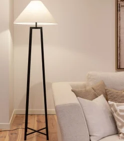 Leoni - Staande Lamp - Zwart & Wit Vloerlampen