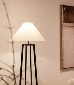 Leoni - Staande Lamp - Zwart & Wit Vloerlampen