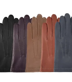 DAMES ISOTONER Leren dameshandschoenen 3-stick Denim