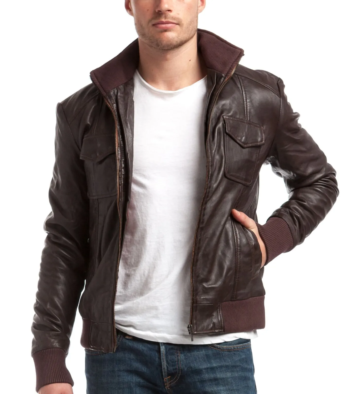 Heren Chyston Leren Jas SIMON