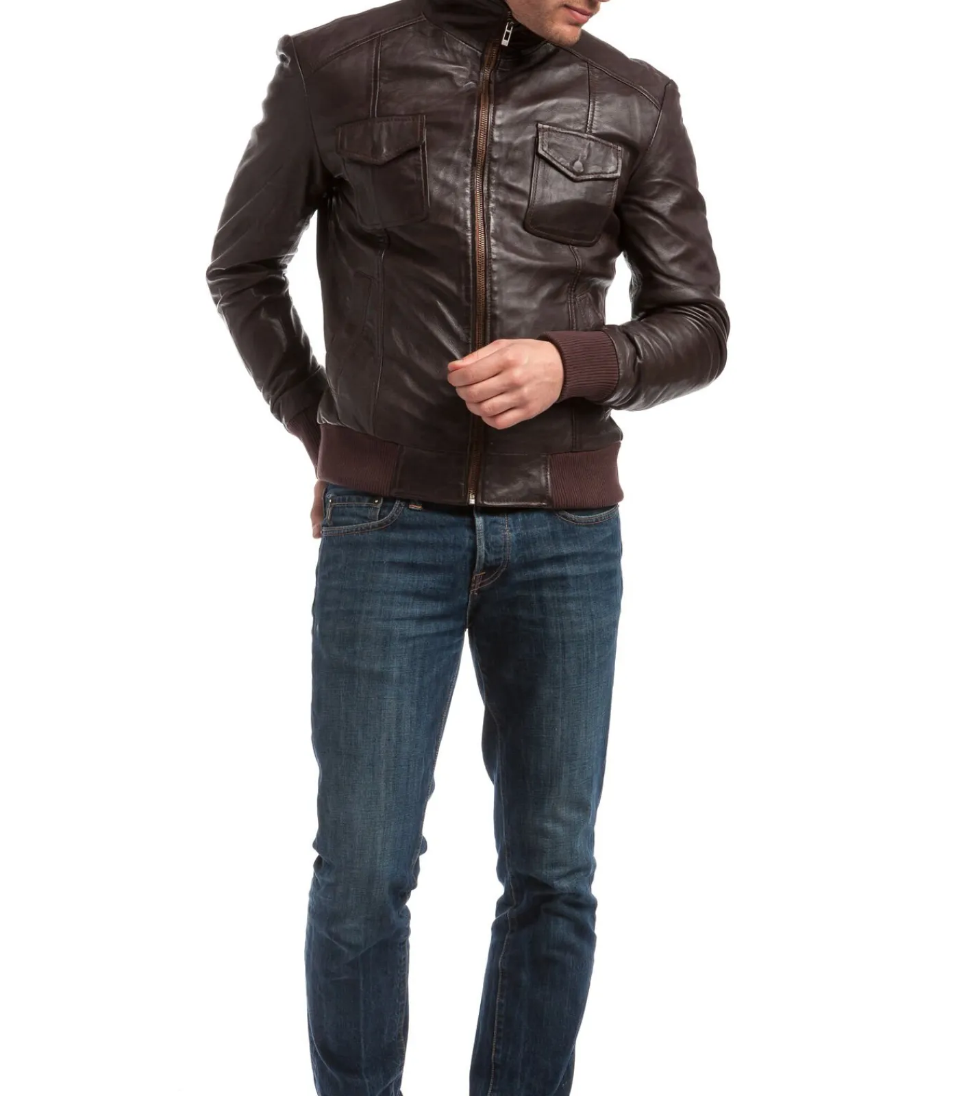 Heren Chyston Leren Jas SIMON