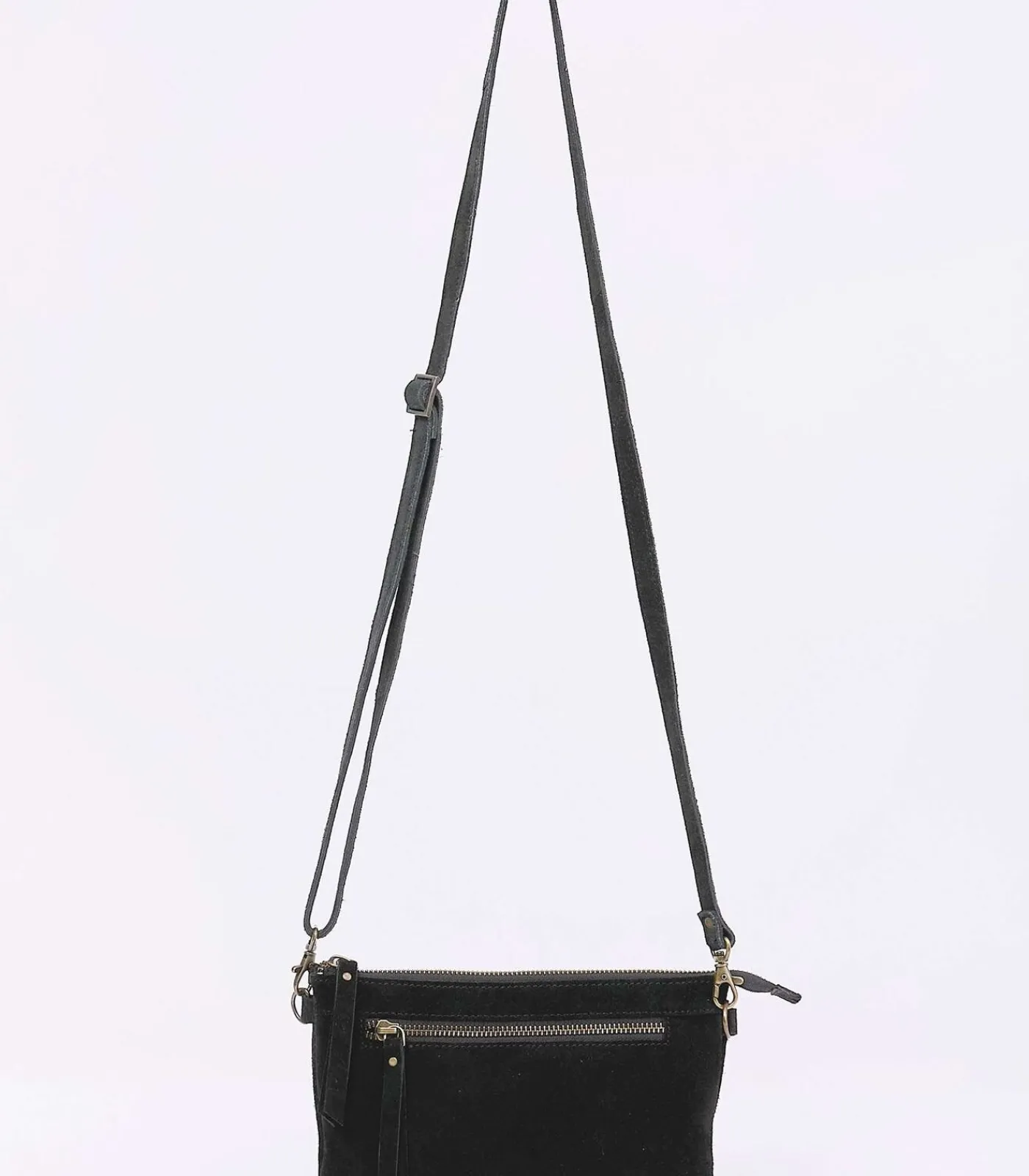 DAMES La Fiancée Leren schoudertas met dubbele vakken AGAVE