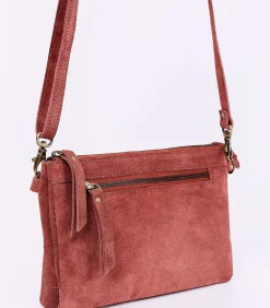 DAMES La Fiancée Leren schoudertas met dubbele vakken AGAVE