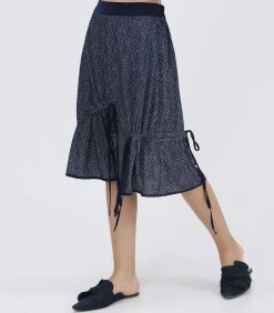 Online Liberty Print Velvet trapeze rok en satijnen vooringenomenheid DAMES Rokken