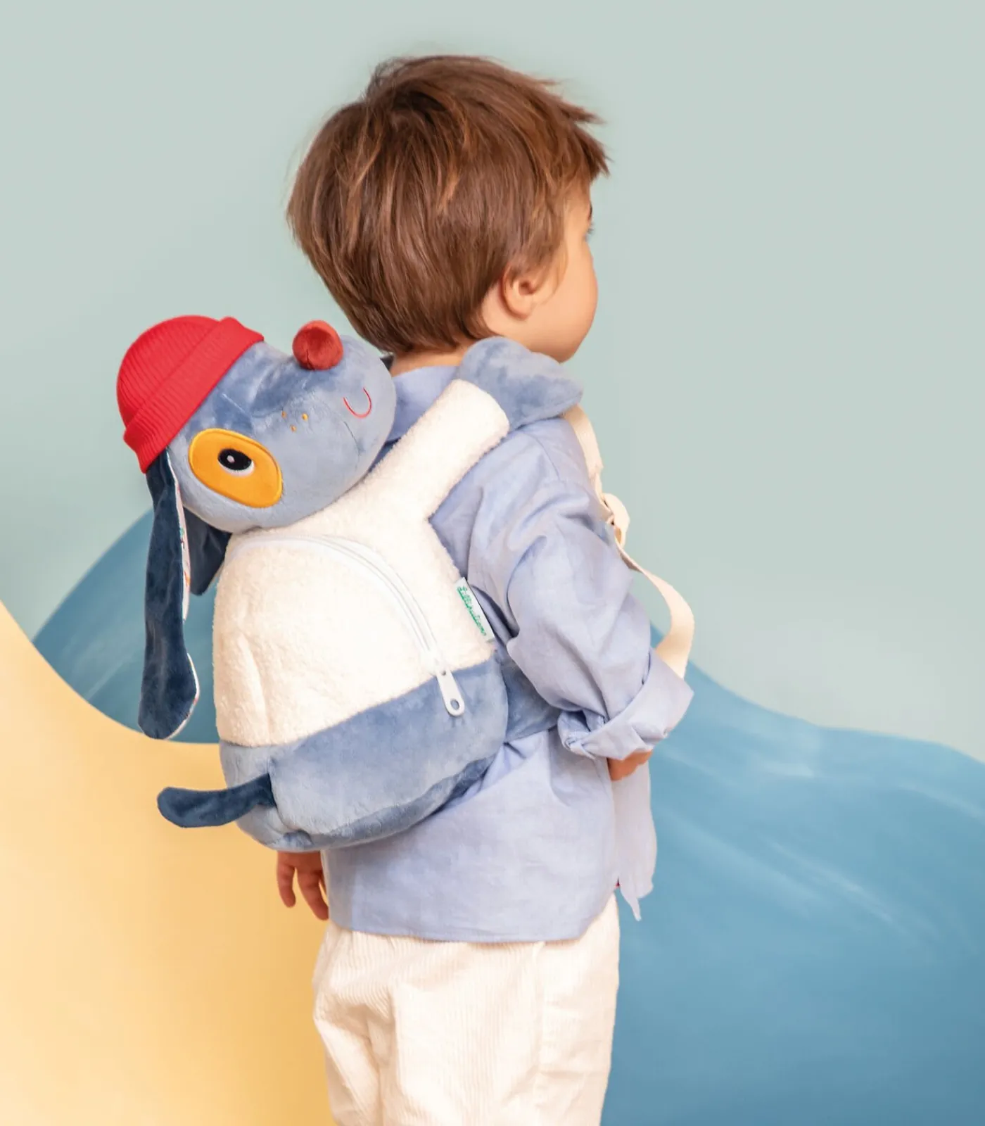 Hot rugzak Jules de hond - zachte kinderrugzak verstelbaar comfort Reistassen