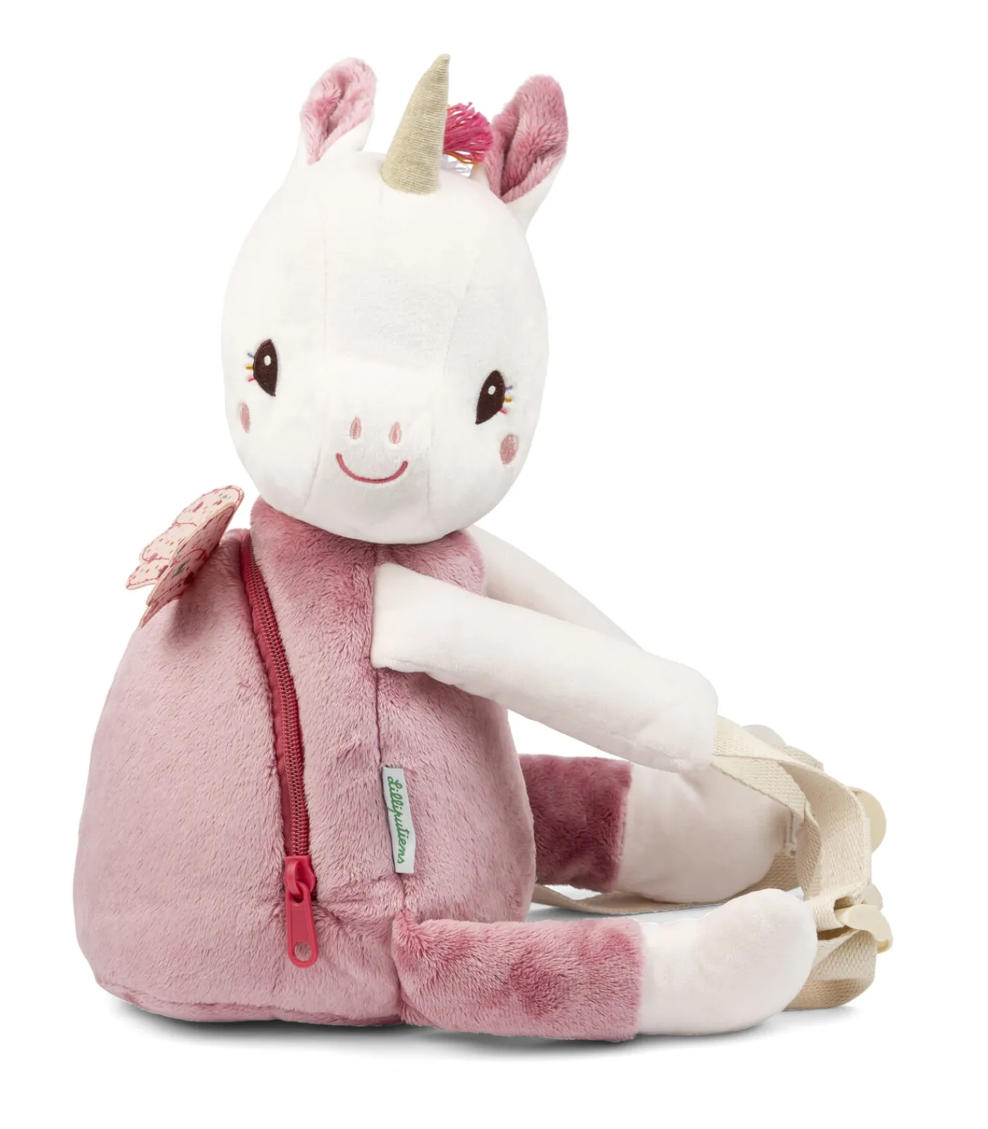 Lilliputiens rugzak Lena de eenhoorn - zachte kinderrugzak met verstelbare schouderbanden