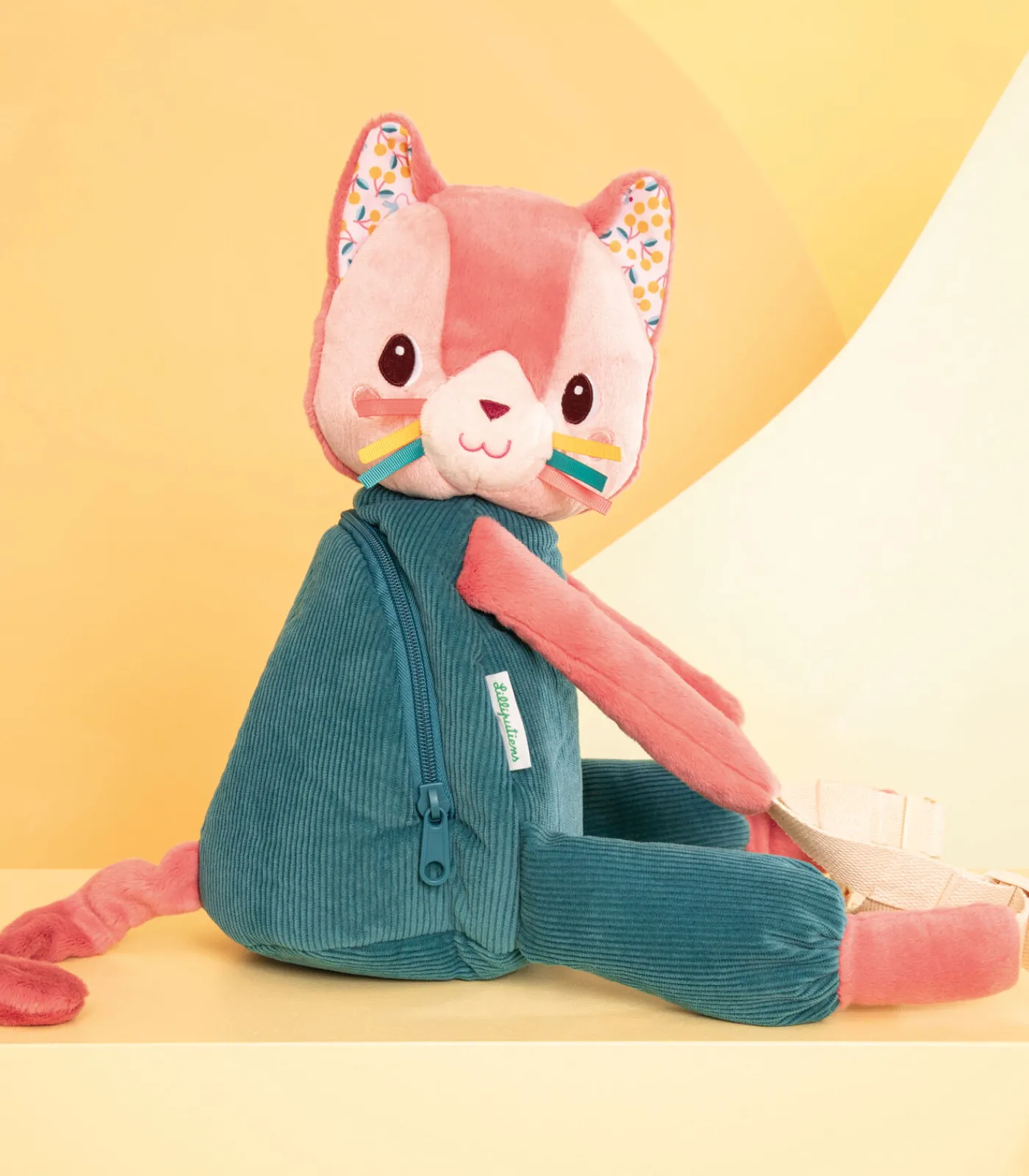 Discount rugzak voor kinderen - zachte rugzak Jeanne de kat - verstelbare schouderbanden en heupband Reistassen