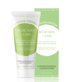 London Botanical laboratories Limited Edition Avocado + CBD 8-Uur Voedende Oogcrème 20ml