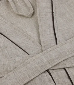 Clearance Linnen badjas in ecru linnen 4xl DAMES Badjassen