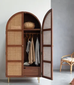 New Lisbeth - Kast van iepenhout en riet Meubels