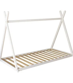 Clearance Lit tipi pour enfant 190x90cm blanc VALENTIN Kinderen Kinderen Home