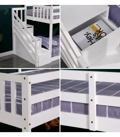 Best Lits superposés pour enfants 190x90cm blanc CELESTINE Kinderen Kinderen Home