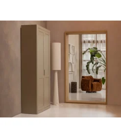 Outlet Loft Vloerlamp - Metaal/Bouclé - Naturel - 187xØ35 cm Vloerlampen