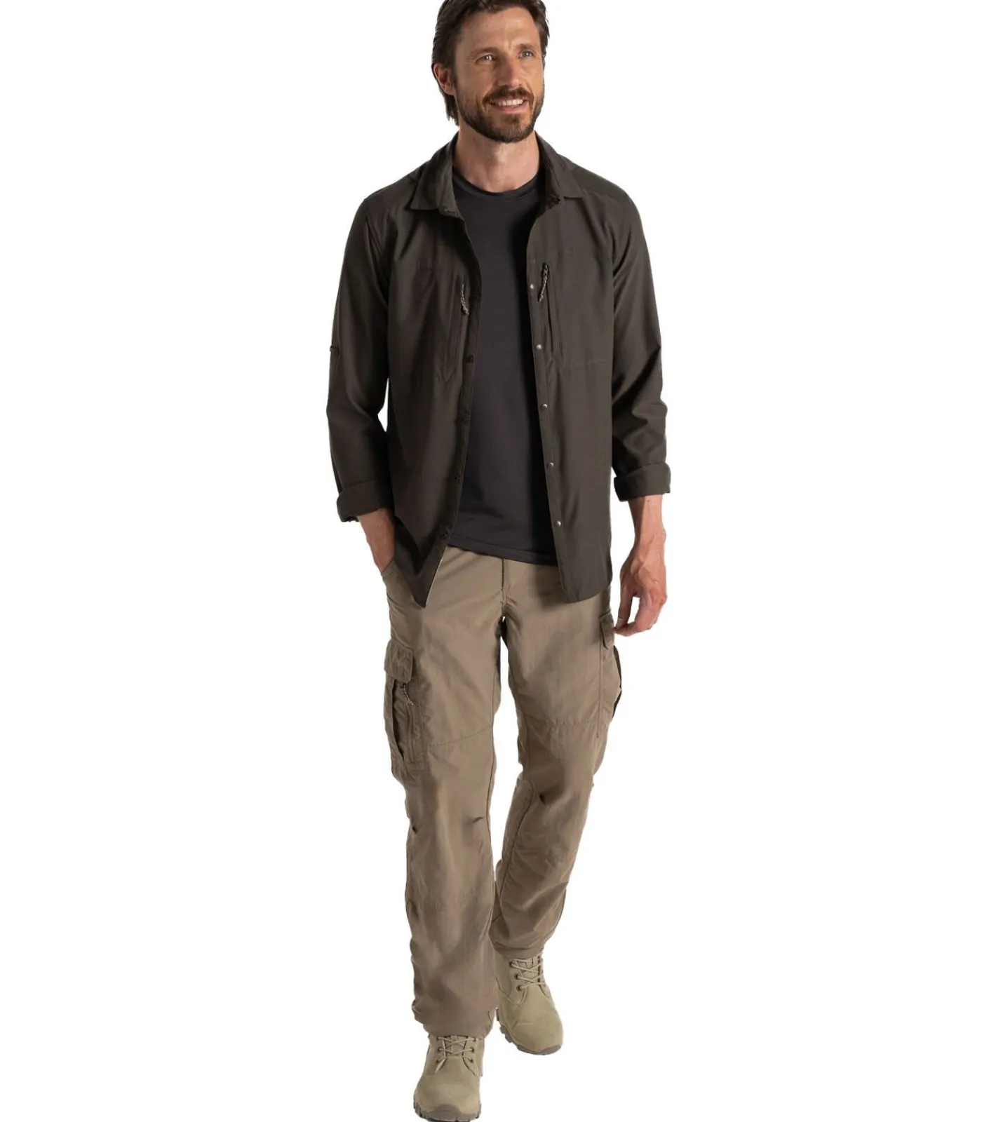 Clearance LOGO - Shirt - Groen Heren Hemden