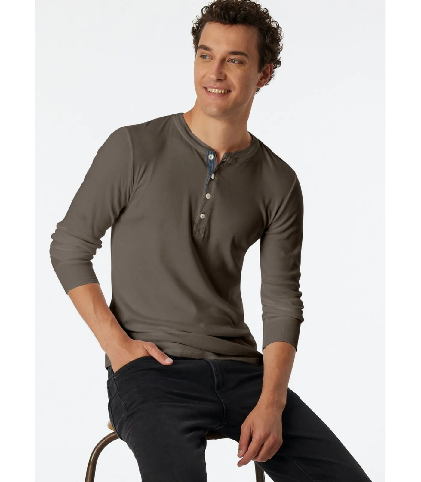 Discount Longsleeve Heren -Shirt Clay Heren T-Shirts & Polo's