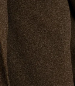 DAMES La Fée Maraboutée Losvallende 3/4 jas in bruin boiled wool