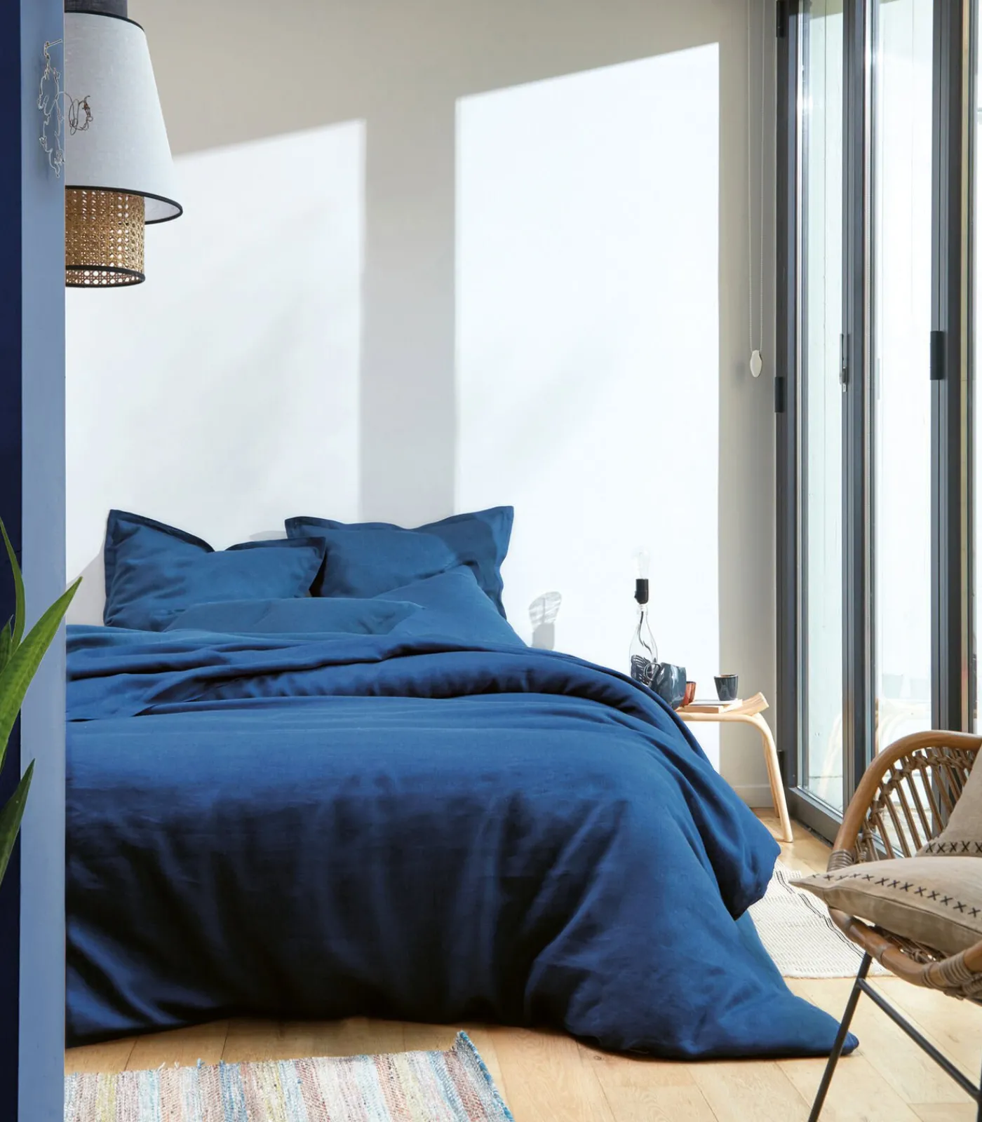 Blanc des Vosges LOUXOR Marine - Laken linnen Stonewashed