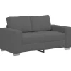 vidaXL Loveseat bank 120 cm corduroy stof donkergrijs
