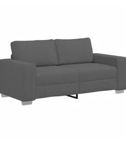 vidaXL Loveseat bank 140 cm corduroy stof donkergrijs