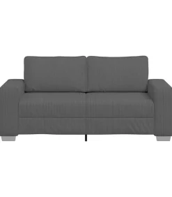 vidaXL Loveseat bank 140 cm corduroy stof donkergrijs