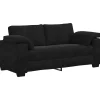 vidaXL Loveseat bank 140 cm fluweel zwart