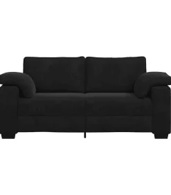 vidaXL Loveseat bank 140 cm fluweel zwart