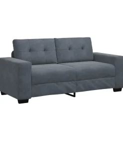 Hot Loveseat bank 140 cm fluweel donkergrijs Zetels