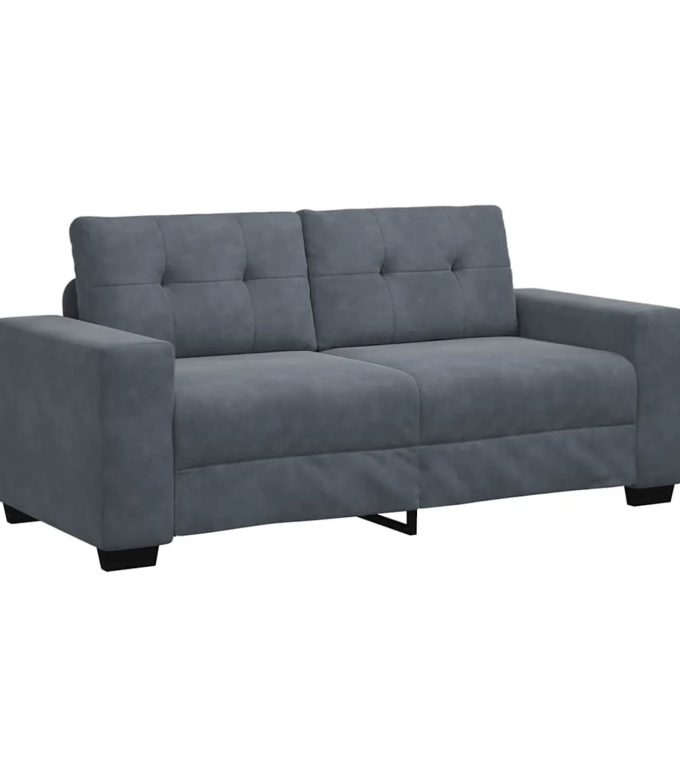 Hot Loveseat bank 140 cm fluweel donkergrijs Zetels
