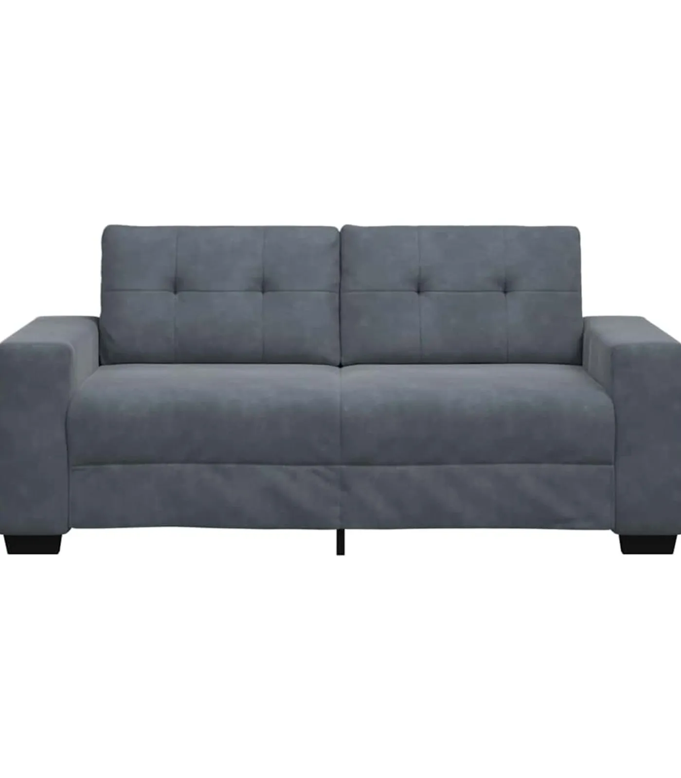 Hot Loveseat bank 140 cm fluweel donkergrijs Zetels