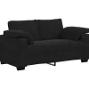vidaXL Loveseat bank 120 cm fluweel zwart