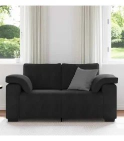 vidaXL Loveseat bank 120 cm fluweel zwart