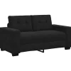 vidaXL Loveseat bank 120 cm fluweel zwart