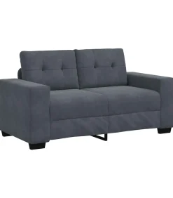Best Loveseat bank 120 cm fluweel donkergrijs Zetels